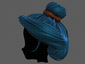 3d hair style for girl v90 3Dモデル
