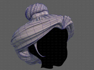 3d hair style for girl v90 3D Model