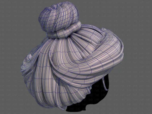 3d hair style for girl v90 3D Model