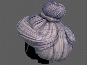 3d hair style for girl v90 3Dモデル