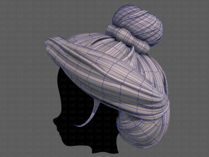 3d hair style for girl v90 3Dモデル