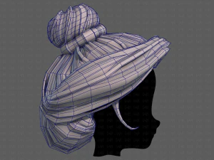 3d hair style for girl v90 3D Model