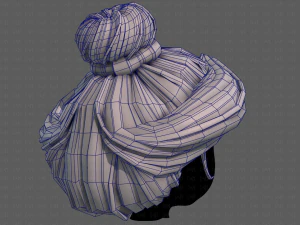 3d hair style for girl v90 3D Model