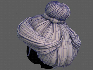 3d hair style for girl v90 3D Model