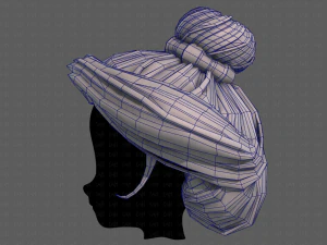 3d hair style for girl v90 3D Model