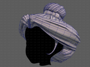 3d hair style for girl v90 3Dモデル