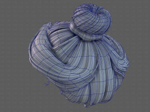 3d hair style for girl v90 3D Model
