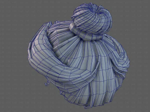 3d hair style for girl v90 3D Model