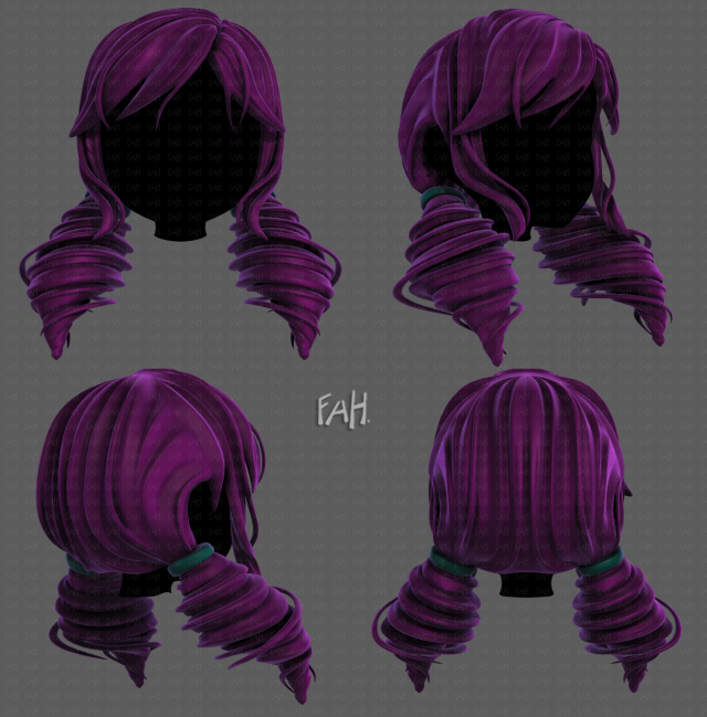 3d hair style for girl v91 Modelo 3D .c4d .max .obj .3ds .fbx .stl .blend 