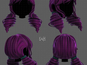 लड़कियों के लिए 3डी हेयर स्टाइल v91 3D मॉडल