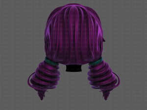 3d hair style for girl v91 Modelo 3D