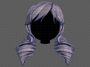 3d hair style for girl v91 Modelo 3D