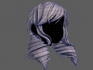 3d hair style for girl v91 Modelo 3D