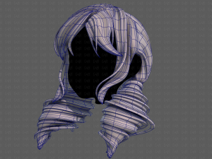 3d hair style for girl v91 Modelo 3D