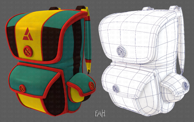 bag cartoon v01 3D Model .c4d .max .obj .3ds .fbx .stl .blend 