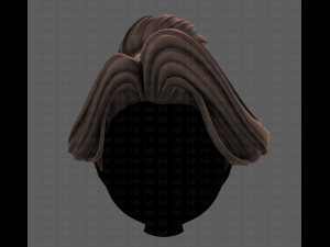 3d hair style for girl v92 3D Model