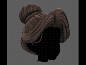 3d hair style for girl v92 3D Model