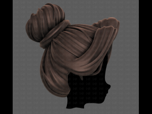 3d hair style for girl v92 3D Model