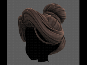 3d hair style for girl v92 3D Model