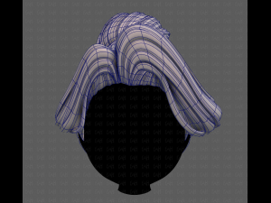 3d hair style for girl v92 3D Model