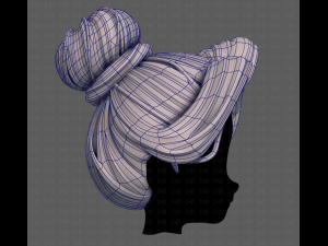 3d hair style for girl v92 3D Model