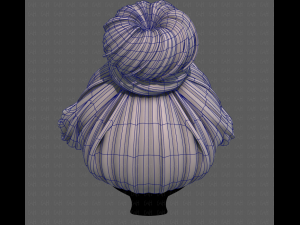 3d hair style for girl v92 3D Model