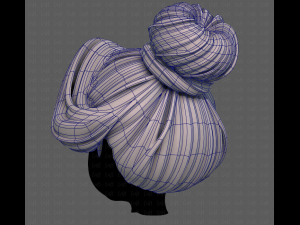 3d hair style for girl v92 3D Model