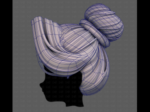 3d hair style for girl v92 3D Model