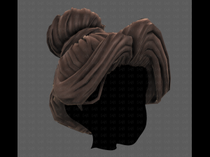 3d hair style for girl v92 3D Model