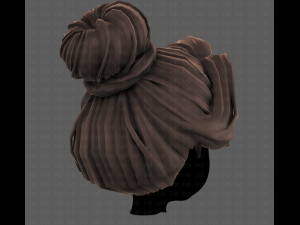 3d hair style for girl v92 3D Model