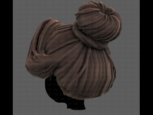 3d hair style for girl v92 3D Model