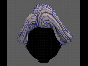 3d hair style for girl v92 3D Model