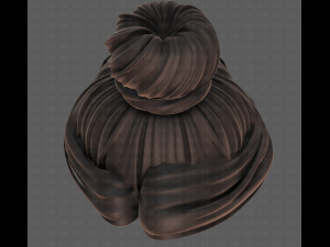 3d hair style for girl v92 3D Model