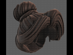 3d hair style for girl v92 3D Model
