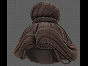 3d hair style for girl v92 3D Model