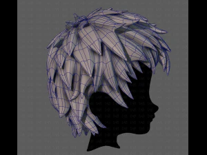 3d hair style for boy v74 3D Model