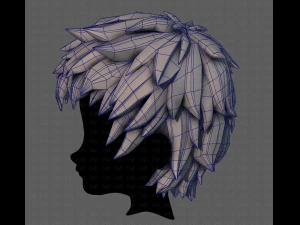 3d hair style for boy v74 3D Model