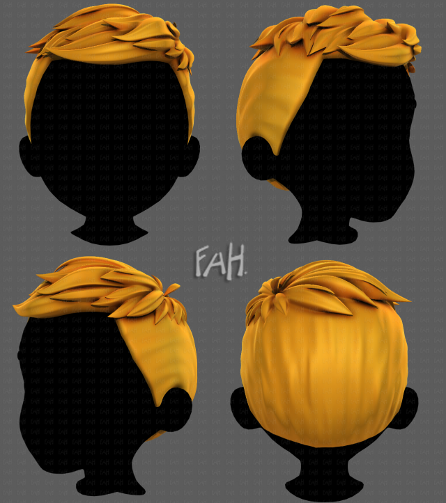3d hair style for boy v75 Modelo 3D .c4d .max .obj .3ds .fbx .stl .blend 