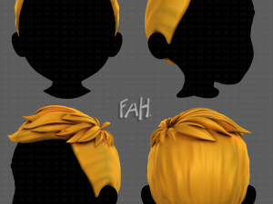 3d hair style for boy v75 Modelo 3D