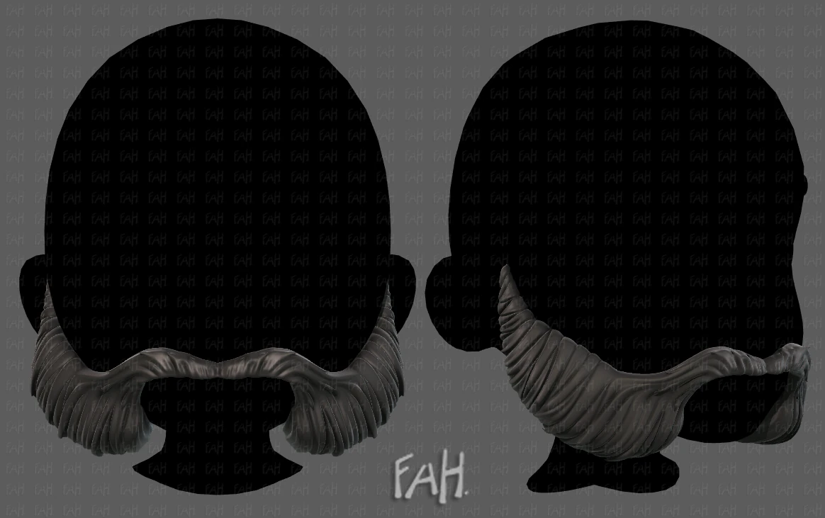 beard v11 3D Model .c4d .max .obj .3ds .fbx .stl .blend 