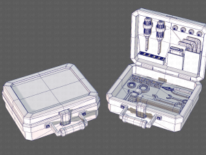 tools box cartoon v01 3D Model