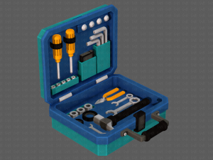 tools box cartoon v01 3D Model