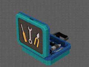 tools box cartoon v01 3D Model