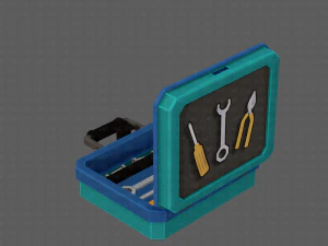 tools box cartoon v01 3D Model