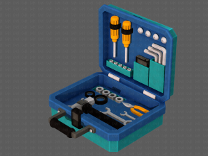 tools box cartoon v01 3D Model