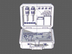 tools box cartoon v01 3D Model