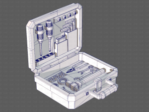 tools box cartoon v01 3D Model