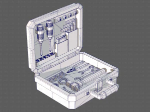 tools box cartoon v01 3D Model