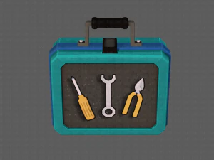 tools box cartoon v01 3D Model