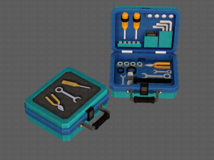 tools box cartoon v01 3D Model